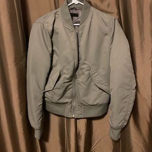 Gray winter puffer coat